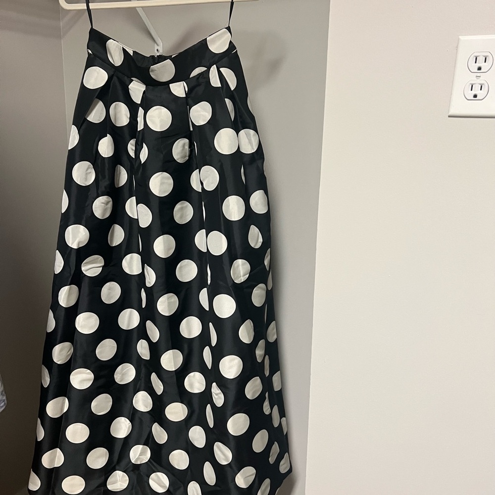 Eliza J Black and White Maxi A-Line Skirt